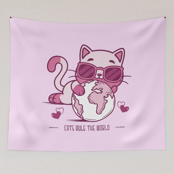 Item preview, Cats rule the world - funny cat quotes designed and sold by VichallanStudio.