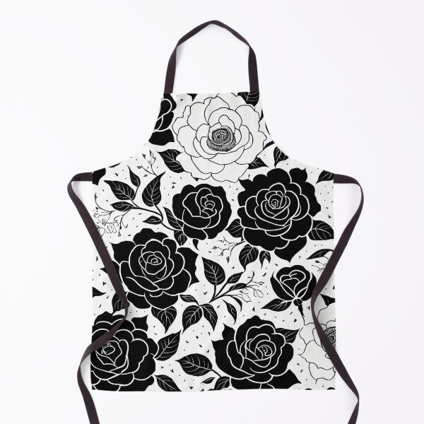 Item preview, Black and white rose pattern,drawing,vintage designed and sold by patterncrow.