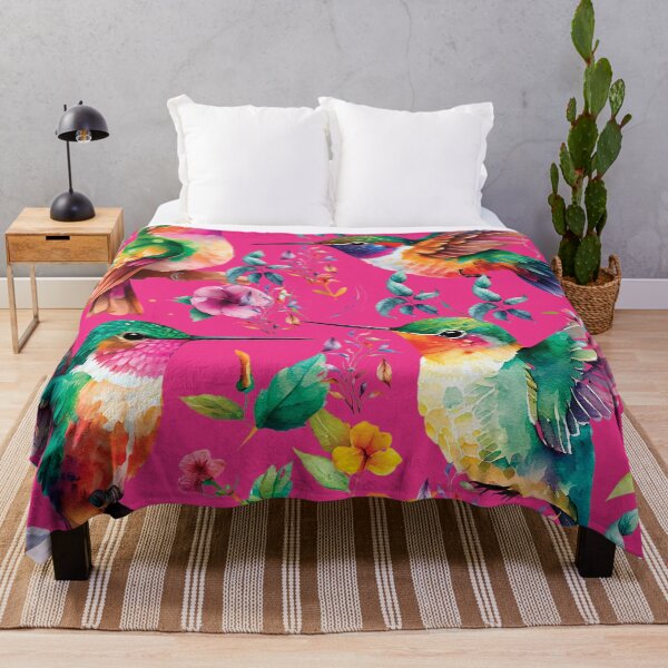 Item preview, HUMMINGBIRD ON DARK PINK designed and sold by ORIGENcreate.