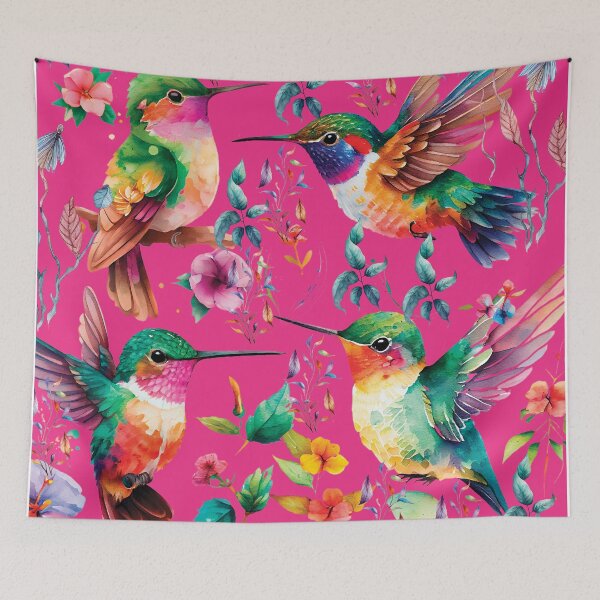 Item preview, HUMMINGBIRD ON DARK PINK designed and sold by ORIGENcreate.