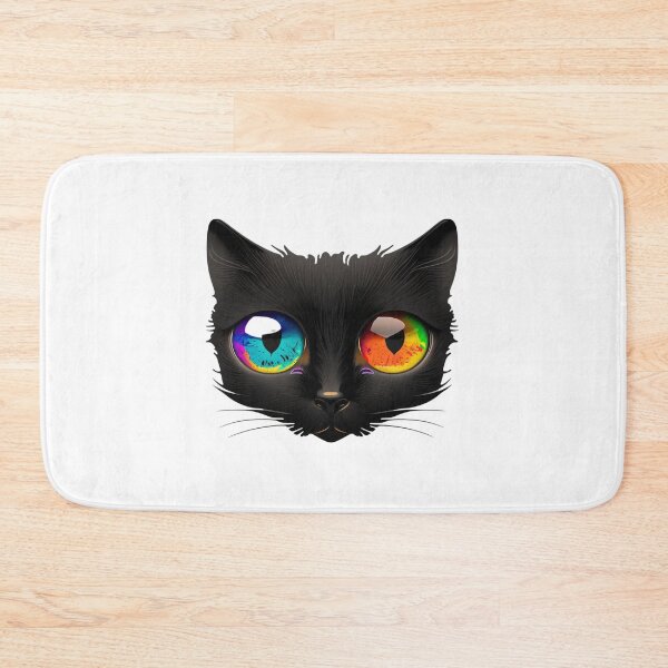Item preview, Rainbow-Eyed Cat: A Cute Synesthetic Sticker designed and sold by kfir marco.