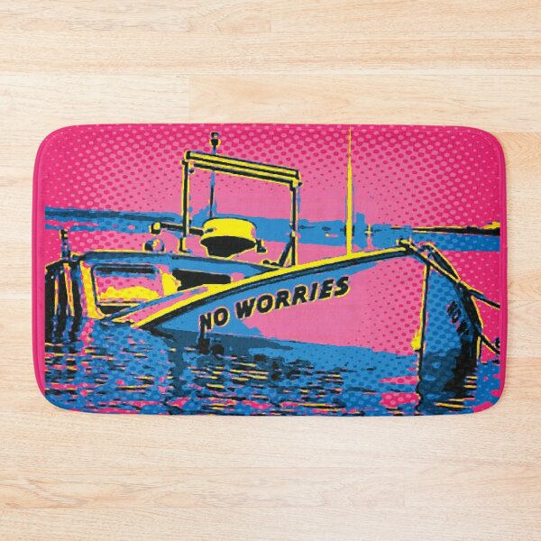 Item preview, No Worries Pop Art Commercial Fishing Boat Sunken Inspiration Art designed and sold by Pirate Foto.