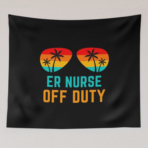 Item preview, ER Nurse Off Duty Retro, Funny Vintage Sunglasses Summer Nursing Gifts designed and sold by PrintOfi.