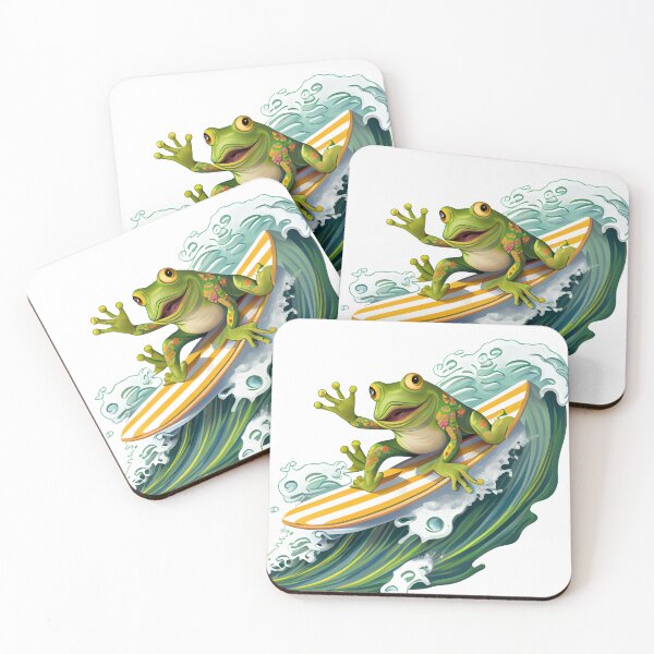 Item preview, frog surfing designed and sold by alnamla.