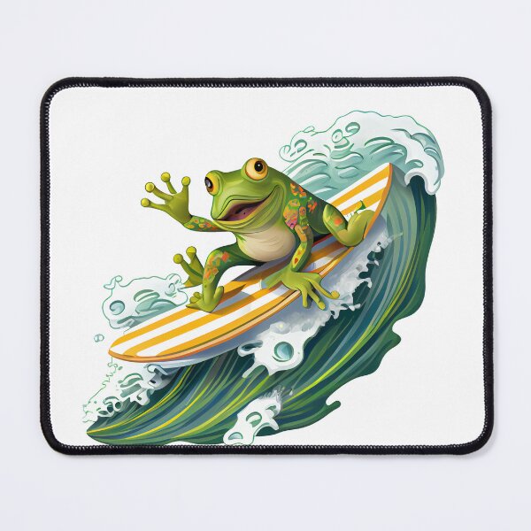 Item preview, frog surfing designed and sold by alnamla.