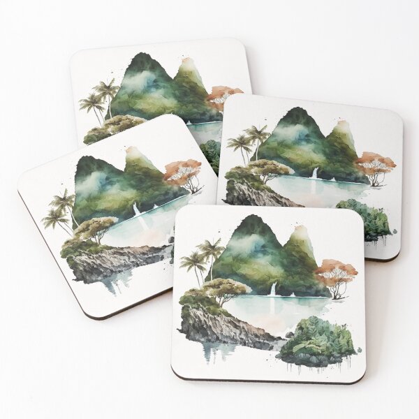 Item preview, American Samoa National Park Boho Watercolor designed and sold by PikoApparel.