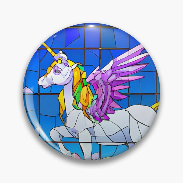Item preview, Winged Unicorn in Stained Glass designed and sold by AuroraSpringer.