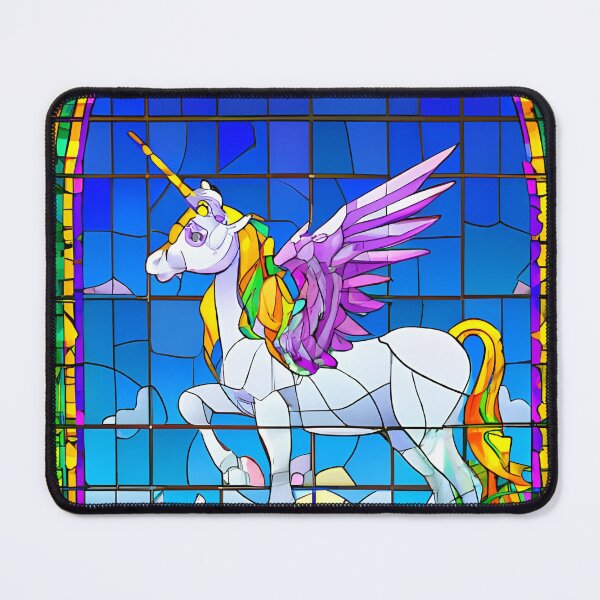 Item preview, Winged Unicorn in Stained Glass designed and sold by AuroraSpringer.