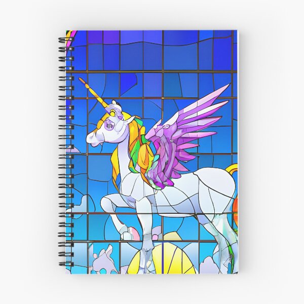 Item preview, Winged Unicorn in Stained Glass designed and sold by AuroraSpringer.