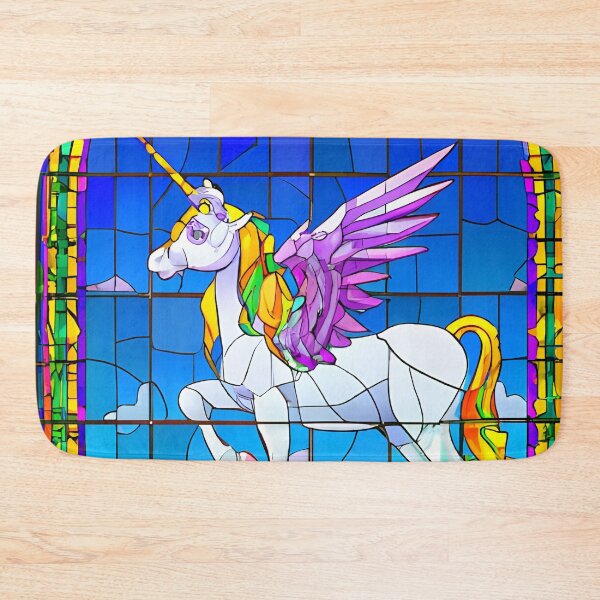 Item preview, Winged Unicorn in Stained Glass designed and sold by AuroraSpringer.