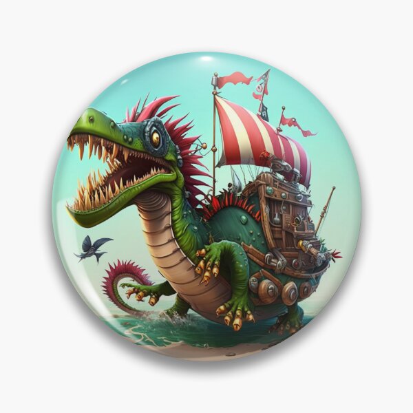 Item preview, Sailing with Spinosaurus: A Cartoon Pirate Adventure designed and sold by kfir marco.