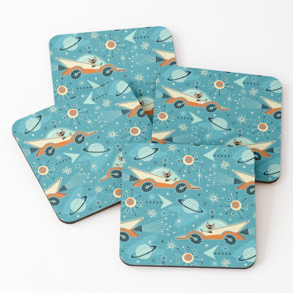Item preview, Retro Rocket Racing Space Cats ©studioxtine designed and sold by studioxtine.