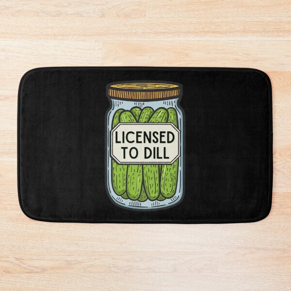 Item preview, Licensed To Dill Funny Pickle Pun Pickle Jar designed and sold by TheButtonCrew.