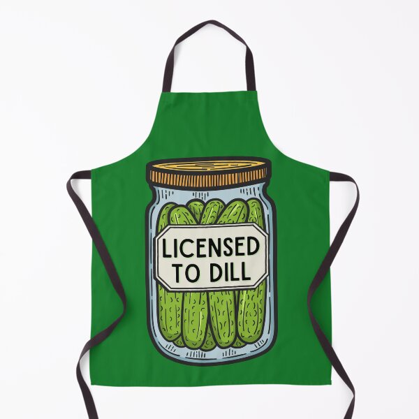 Item preview, Licensed To Dill Funny Pickle Pun Pickle Jar designed and sold by TheButtonCrew.