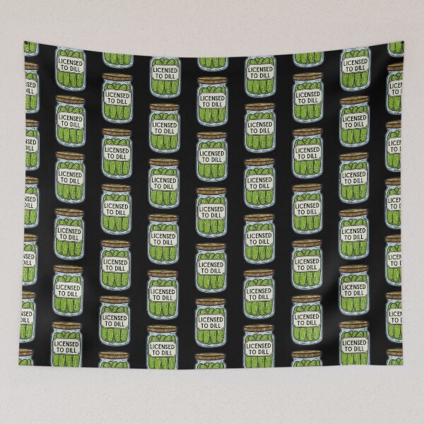 Item preview, Licensed To Dill Funny Pickle Pun Pickle Jar designed and sold by TheButtonCrew.