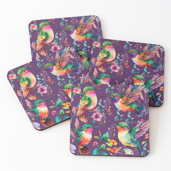 Item preview, HUMMINGBIRD ON DARK PURPLE designed and sold by ORIGENcreate.