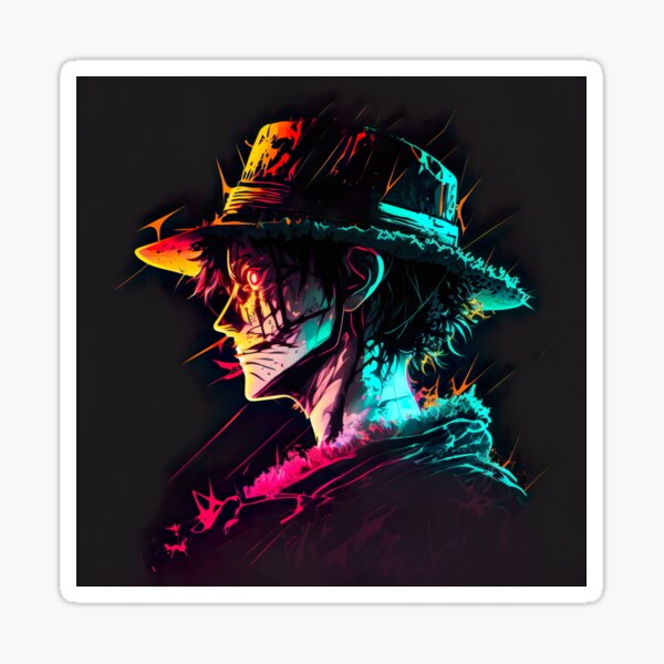 Neon Scratch Monkey D Luffy one Piece Poster for Sale by BlaqMarqet