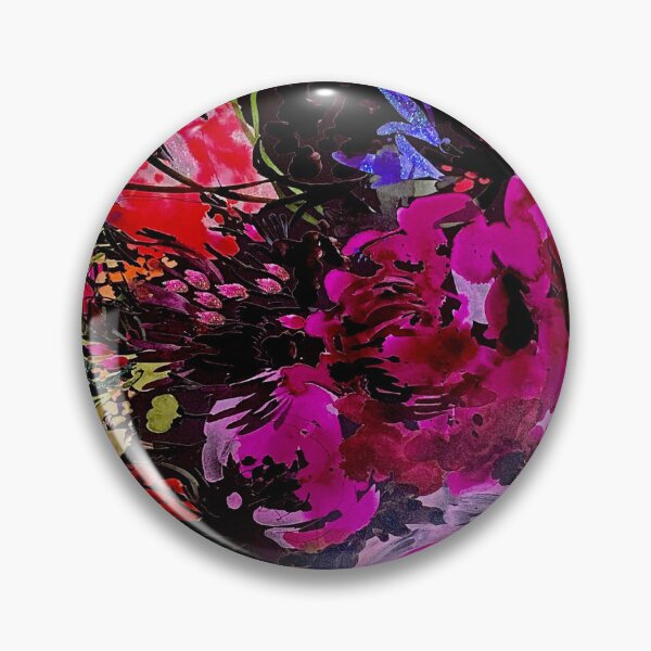 Item preview, Dark and bright floral print designed and sold by Susan Gallup.