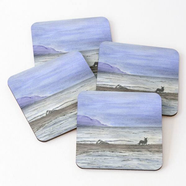 Item preview, Dog on the beach at Ynys Y Fydlyn, Ynys Môn, Anglesey, North Wales designed and sold by LymphomaLass.