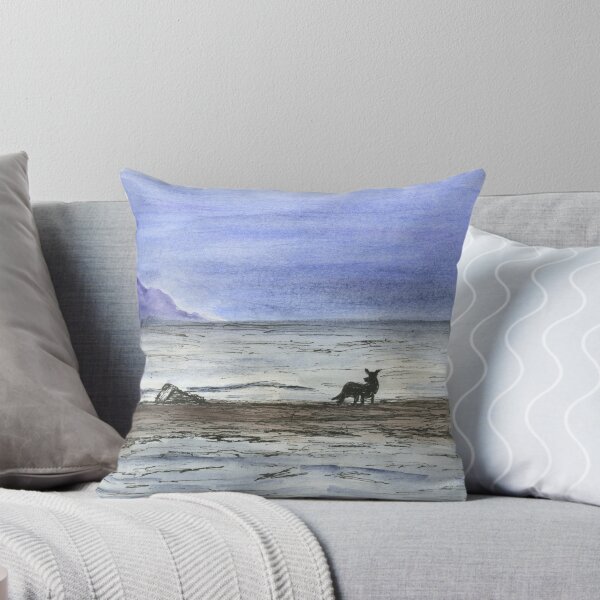 Item preview, Dog on the beach at Ynys Y Fydlyn, Ynys Môn, Anglesey, North Wales designed and sold by LymphomaLass.