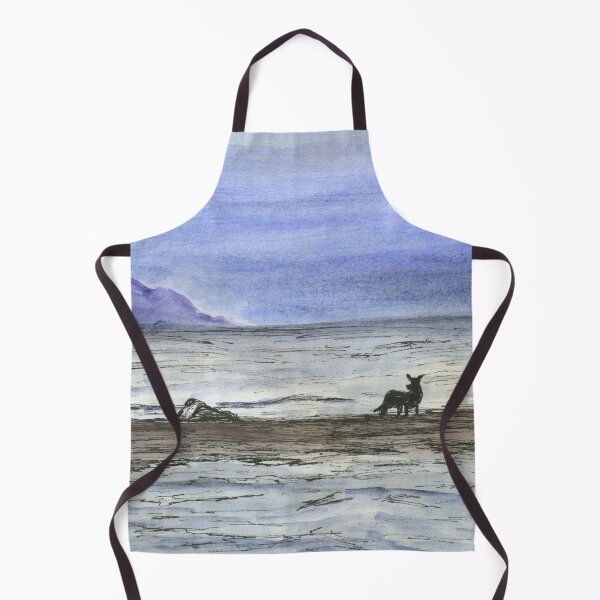 Item preview, Dog on the beach at Ynys Y Fydlyn, Ynys Môn, Anglesey, North Wales designed and sold by LymphomaLass.