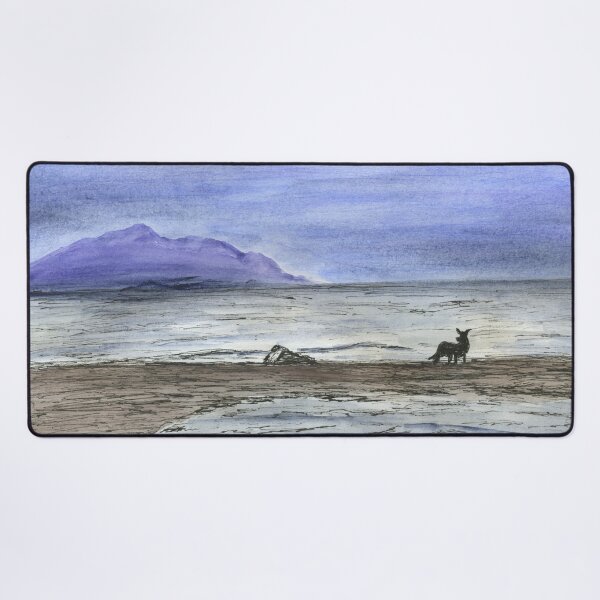 Item preview, Dog on the beach at Ynys Y Fydlyn, Ynys Môn, Anglesey, North Wales designed and sold by LymphomaLass.