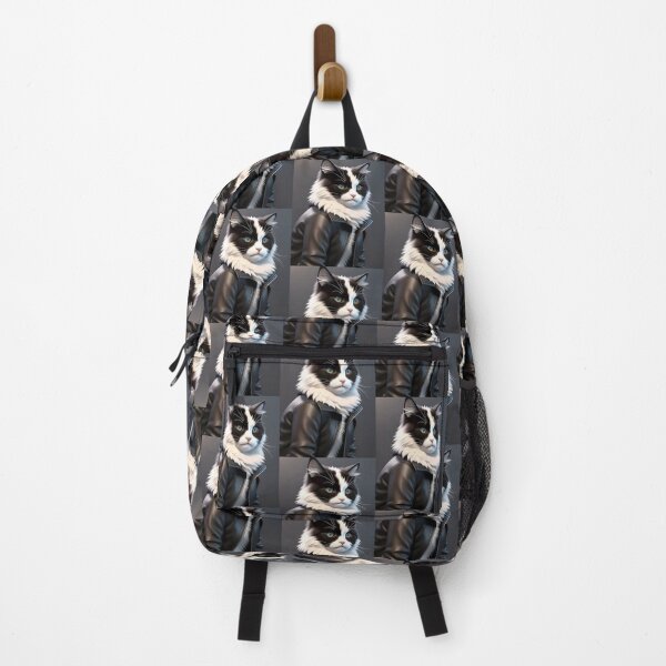 Item preview, Cat in Leather Jacket - Modern Digital Art designed and sold by Ai-michiart.