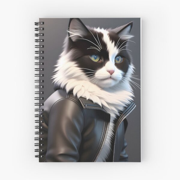 Item preview, Cat in Leather Jacket - Modern Digital Art designed and sold by Ai-michiart.