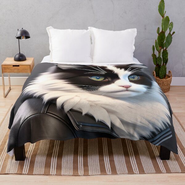 Item preview, Cat in Leather Jacket - Modern Digital Art designed and sold by Ai-michiart.
