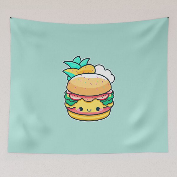 Item preview, Pineapple Bun Burger Happy Golden Bakery Juicy Fusion East West Snack Food designed and sold by ultra-cute.