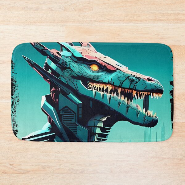 Item preview, Sobek Egyptian Crocodile God Cyberpunk Sticker Design: Merge Ancient Mythology with Futuristic Tech! designed and sold by Mytho Merch.