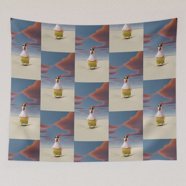 Item preview, Beach Chicken 3D Illustration designed and sold by Gravedrinker.