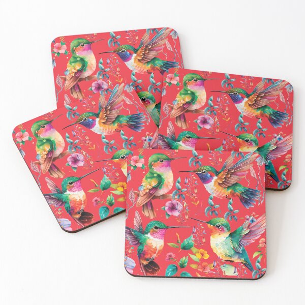 Item preview, HUMMINGBIRDS ON RED- HUMMINGBIRDS ON RED designed and sold by ORIGENcreate.