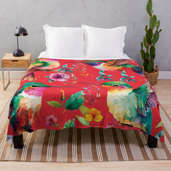 Item preview, HUMMINGBIRDS ON RED- HUMMINGBIRDS ON RED designed and sold by ORIGENcreate.