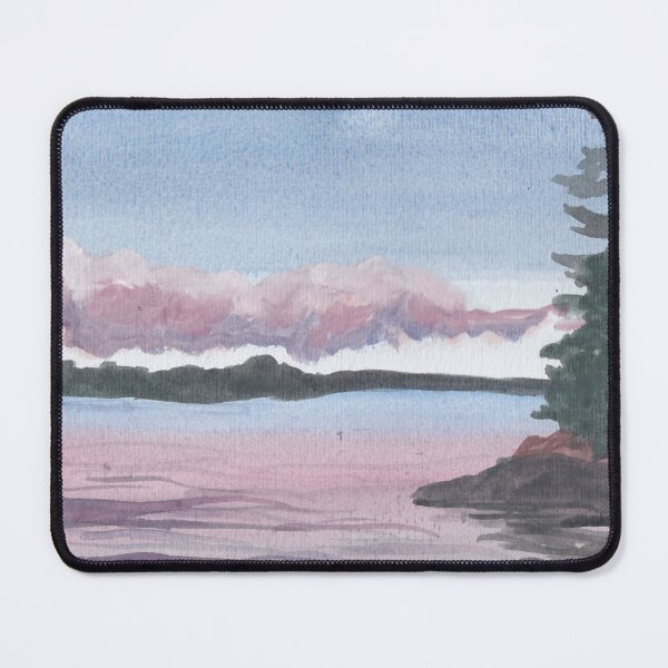 Item preview, Calming Lakeshore Watercolor designed and sold by MaineArtGarden.