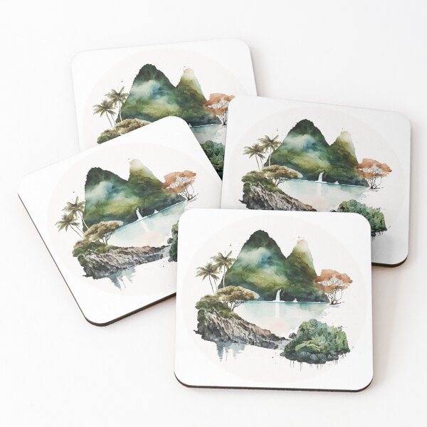 Item preview, American Samoa National Park Boho Watercolor Circle designed and sold by PikoApparel.