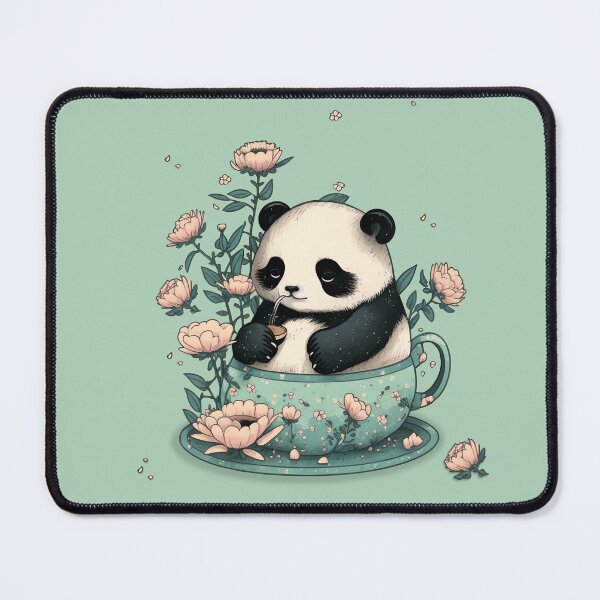 Item preview, Whimsical Panda Bear, Cute Panda in Tea Cup, Kawaii Panda designed and sold by LilianasDesign.