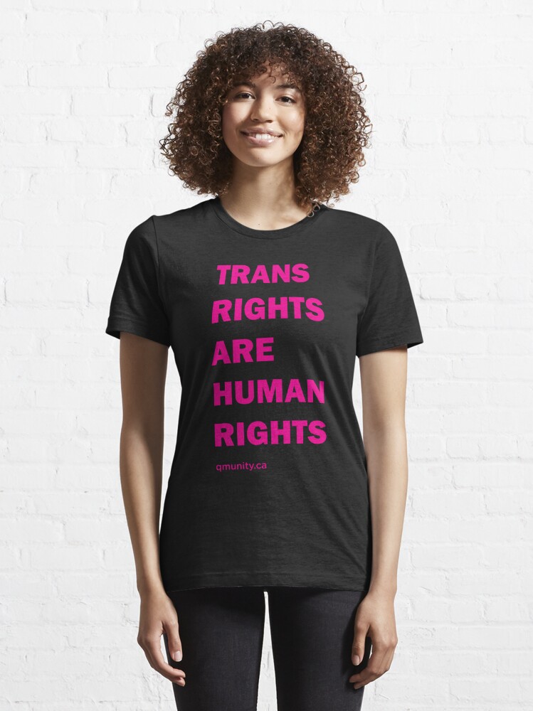 Trans Rights Are Human Rights T-Shirt XS Light Pink