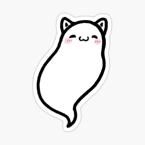 Item preview, Pudgy Cat Ghost designed and sold by PebbleThief.