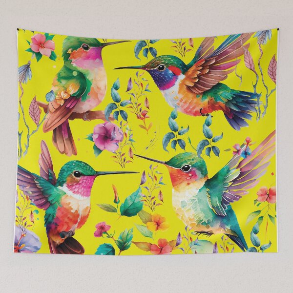 Item preview,  HUMMINGBIRDS ON YELLOW- HUMMINGBIRDS ON YELLOW designed and sold by ORIGENcreate.