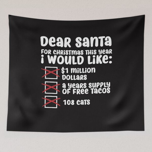 Item preview, Dear Santa: For Christmas I Want 108 Cats designed and sold by TheTimmer.