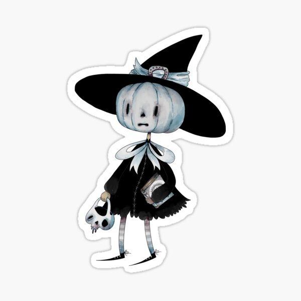 Pumpkin Witch Sticker