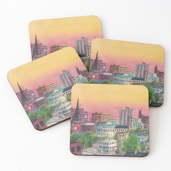 Item preview, Portland Maine Skyline Watercolor designed and sold by MaineArtGarden.