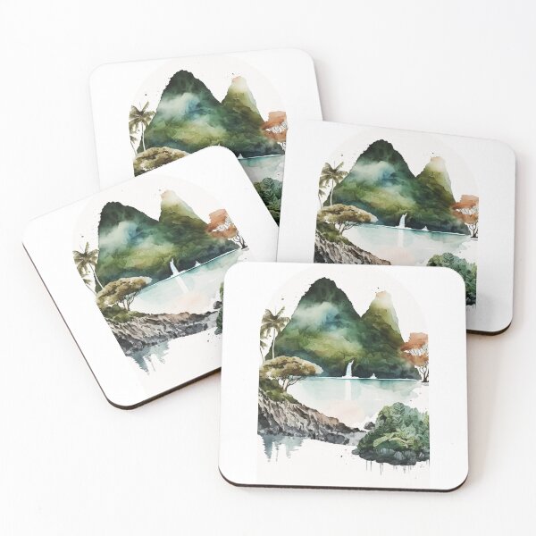 Item preview, American Samoa National Park Boho Watercolor Arch designed and sold by PikoApparel.