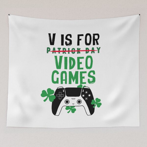 Item preview, V Is For Video Games Funny Patricks Day Gamer Boy Men Gift designed and sold by yssnyd.