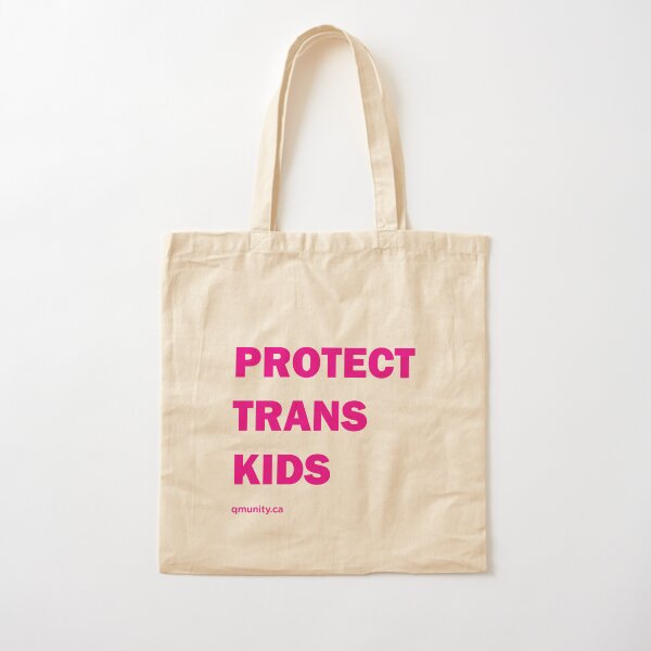 Protect Trans Kids in Pink Tote Bag Cotton Tote Bag