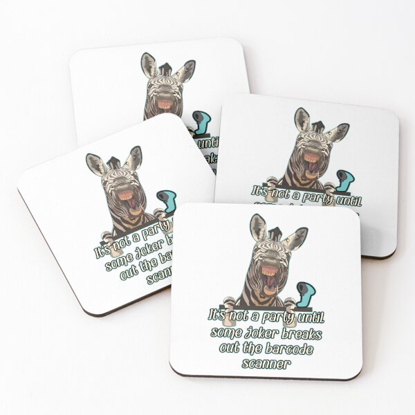 Item preview, Funny Zebra Barcode Scanner Joke Zebra Funny Laughing designed and sold by JoyOfHopeStore.