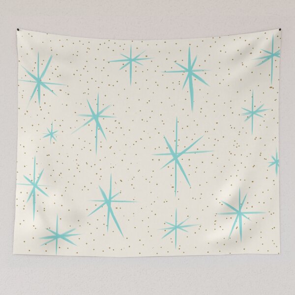 Item preview, Space Age Turquoise Starbursts  designed and sold by StrangeLilOnion.
