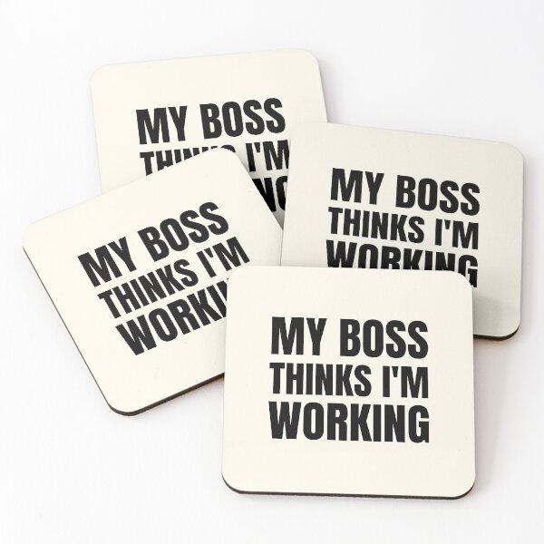 Item preview, My Boss Thinks I'm Working designed and sold by FunnyFactDesign.