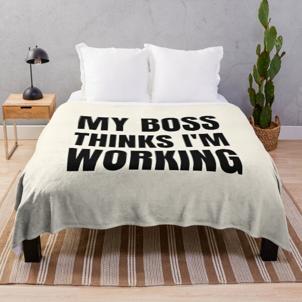 Item preview, My Boss Thinks I'm Working designed and sold by FunnyFactDesign.